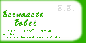 bernadett bobel business card